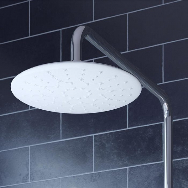 Смеситель для ванны с верхним душем, хром/белый, Cloud, IDDIS, CLOSB00i06