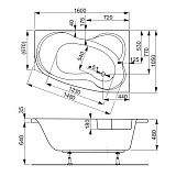 Акриловая ванна Vagnerplast Melite 160x105 левая VPBA163MEL3LX-04