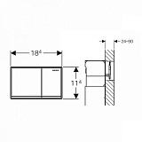 Клавиша смыва Geberit Omega 60 115.081.SJ.1 черный