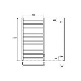 Полотенцесушитель электрический Point Аврора PN10850W П10 500x1000 диммер справа, белый