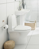 Унитаз напольный Gustavsberg Estetic Hygienic Flush GB1183002R1231G безободковый, сиденье с микролифтом