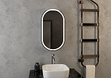 Зеркало-шкаф Континент "Elmage black LED" 450х800
