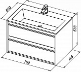 Тумба под раковину Aquanet Lino 80 белый матовый 00253903