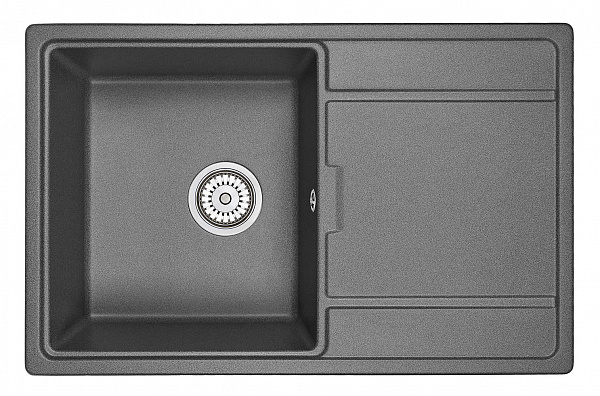 Мойка кухонная Granula прямоугольная кварц 7804, ГРАФИТ