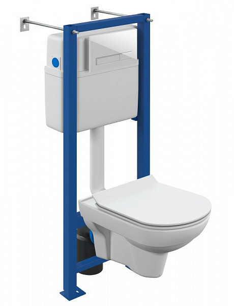 Комплект CITY CO DPL EO slim инсталляция VECTOR кнопка BLICK пластик белый