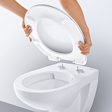 Комплект 5 в 1 Grohe Bau Ceramic 39586000: унитаз подвесной безободковый, сиденье, инсталляция, клавиша, шумоизоляция