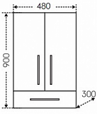 Подвесной шкаф над стиральной машиной Вегас 48/90 Санта 426003