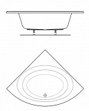 Акриловая ванна Ideal Standard Connect Air E124801 120х120