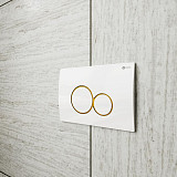 Клавиша смыва Point Виктория PN44061WG для инсталляции, белая/золото