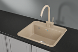 5601, БЕЖЕВЫЙ, кухонная мойка, СтандАРТ кварц