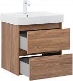 Тумба под раковину Aquanet Nova Lite 60 дуб шоколадный (2 ящика) 00287879