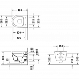 Унитаз Duravit Me by Starck 2530090000 подвесной безободковый