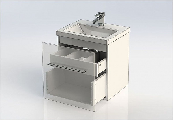 Тумба с раковиной Aquanet Порто 50 белый 00212575