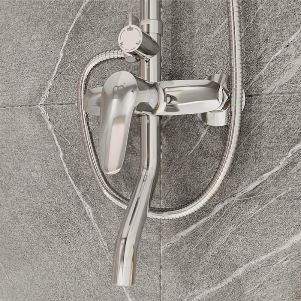 Смеситель с верхним душем, Simp, Milardo, SIMSB1FM06