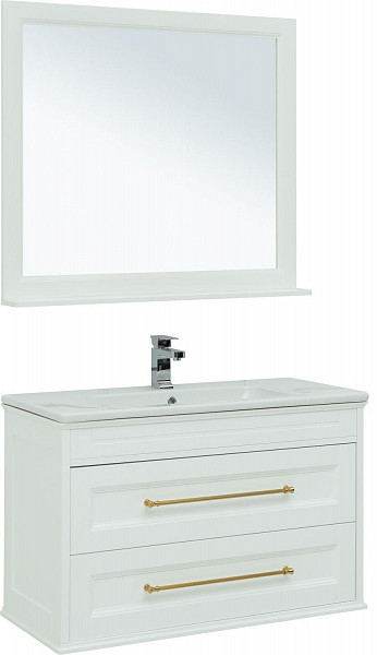 Мебель для ванной Aquanet Бостон М 100 белый (ручки золото) 00281190