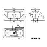 Стальная ванна Kaldewei Incava 180x80 217400013001 easy-clean mod.174