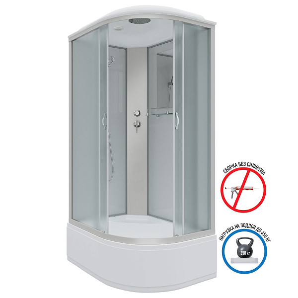 Душ.каб. NG-2310-14L (1200х800х2150) высокий поддон(40см) стекло МАТОВОЕ 4 места