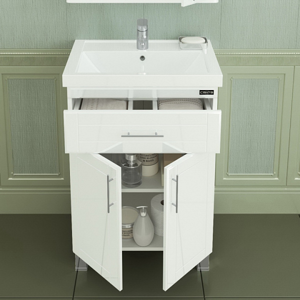 Тумба под раковину Дублин 60 с 1 ящиком Санта 223003