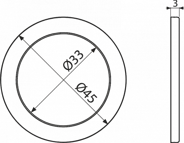 Прокладка AlcaPlast состоящая из двух частей 6/4" A7991