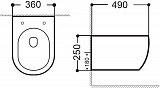 Унитаз подвесной Aquanet Smart Rimless LX-1106 LX-1106