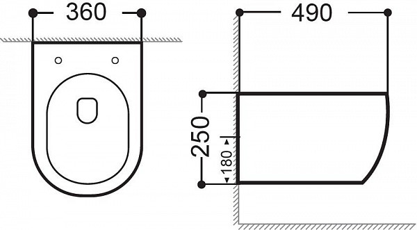 Унитаз подвесной Aquanet Smart Rimless LX-1106 LX-1106