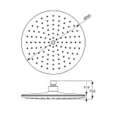Душевая насадка верхняя круглая, IDDIS, 200SWRPi64