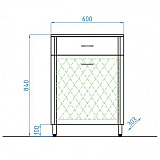 Комод Style Line Эко стандарт 60х84, с корзиной