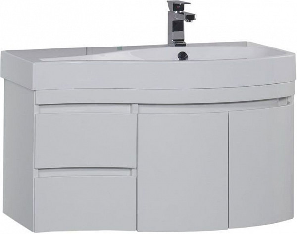 Тумба под раковину Aquanet Сопрано 95 R белый (2 дверцы 2 ящика) 00169633