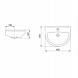 Раковина Santeri Родничок белый 131310S0010B0