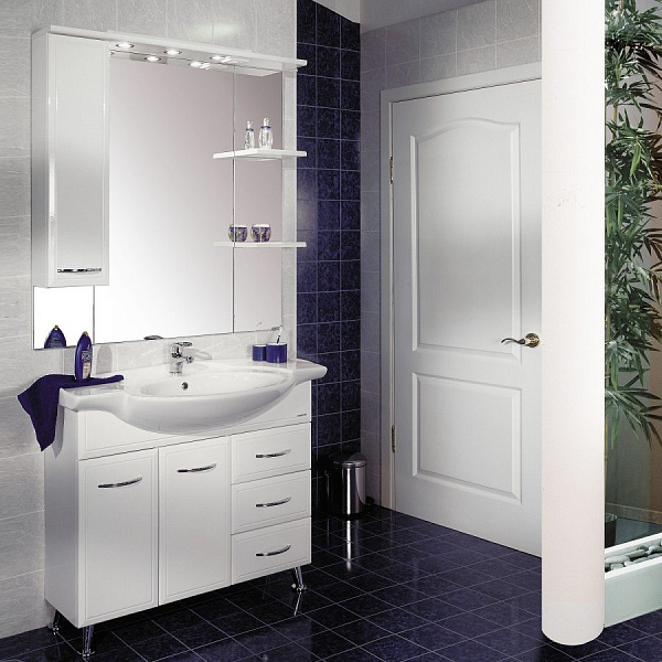 Зеркало-шкаф Акватон Эмили 105x111 1A008602EM01L левый с подсветкой