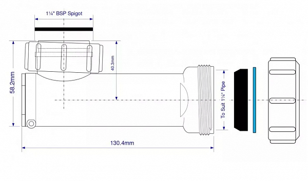 Сифон  McAlpine WHB1-32