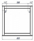 Зеркало Акватон Леон 80x80 1A186402LBPS0