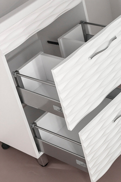 Тумба  Style Line напольная под раковину Ассоль 60 Комо 60, Люкс техно платина, PLUS