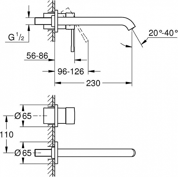 Смеситель для раковины Grohe Essence New 19967001