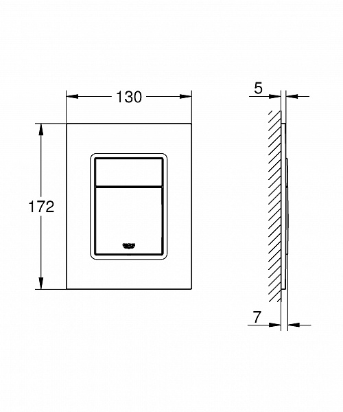 Клавиша смыва для унитаза Grohe Skate Cosmopolitan 37535000