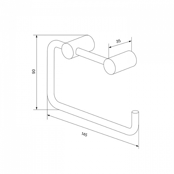 Держатель для туалетной бумаги без крышки, сплав металлов, Petite, белый матовый, IDDIS, PETWT00i43