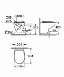 Унитаз подвесной Grohe Bau Ceramic 39351000