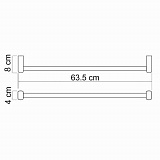 Держатель полотенец одинарный Wasserkraft Berkel K-6830
