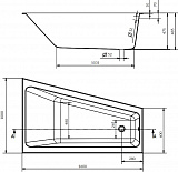 Акриловая ванна Cersanit Crea 160x100 P-WA-CREA*160-RNL Правая
