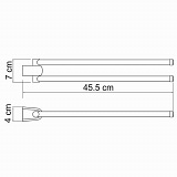 Держатель полотенец двойной Wasserkraft Berkel K-6831