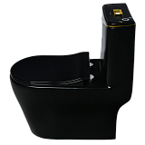 EY-9007 Унитаз -моноблок, с сиденьем термопласт с микролифтом белый/черный