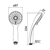 Лейка для душа, 320, Milardo, 3203F97M18