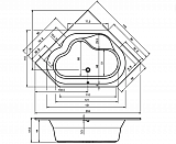 Акриловая ванна Riho Winnipeg 145х145 B010011005
