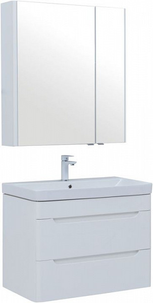 Мебель для ванной Aquanet София 80 белый глянец (2 ящика) 00274199