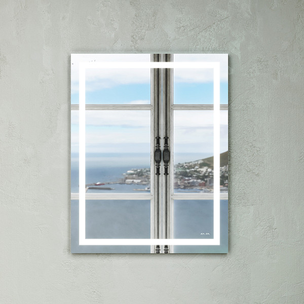 M91AMOX0551WG Универсальное зеркало настенное с контурной LED-подсветкой, 55 см