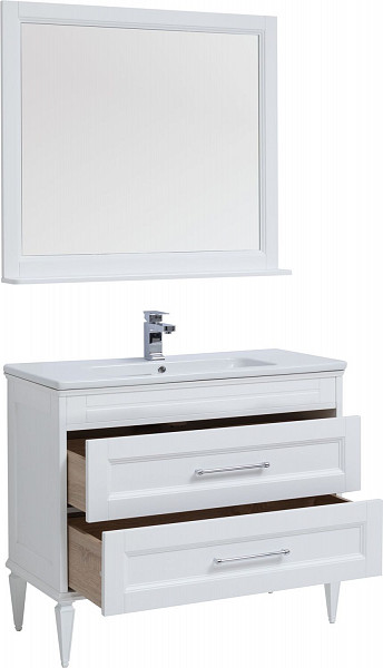 Комплект мебели для ванной Aquanet Бостон М 100 белый матовый 00210628