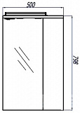 Зеркало-шкаф Акватон Панда 50x80 1A007402PD01R правый с подсветкой