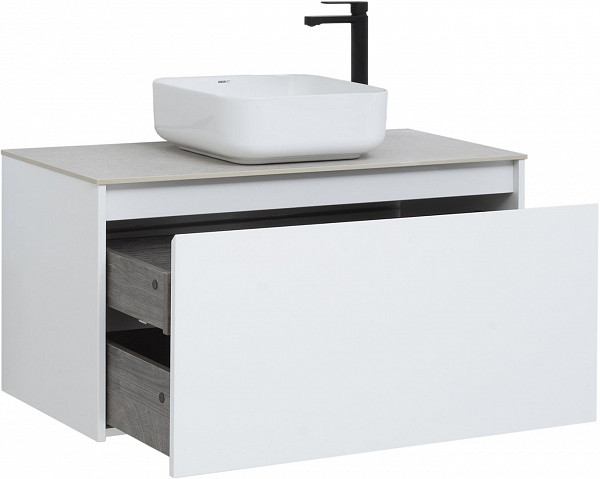 Тумба под раковину Aquanet Nova Lite 100 белый (1 ящик) 00242580