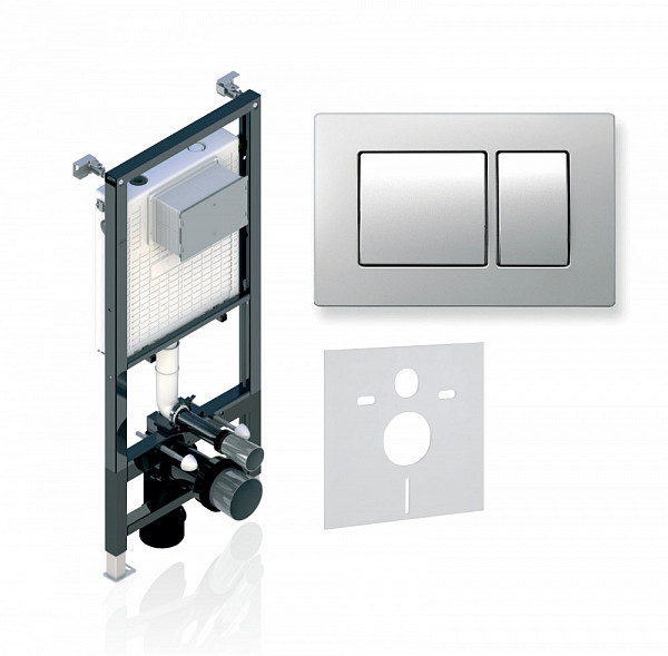 Инсталляция Alcora ST 1200 с клавишей KVADRO Matt Chrome