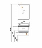 Зеркало-шкаф Акватон Америна 61x81 1A135302AM01R правый с подсветкой